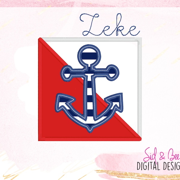 anchor, embroidery applique, summer, boat, cruise, embroidery design, nautical, monogram frame, usa,boys, flags, 4X4 5x7 6X10INSTANTDOWNLOAD