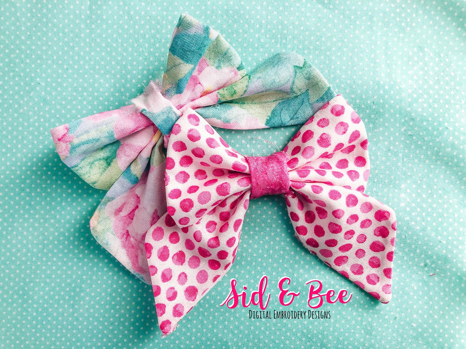 Hair Bow Embroidery Design Sailor Bow in the Hoop Etsy