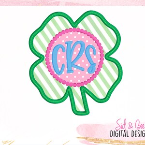 Shamrock Monogram, St patricks applique, embroidery, Monogram frame, Shamrock applique, monogram applique, 4X4 5x7 6x10 INSTANT DOWNLOAD
