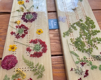 Floral Cribbage Board