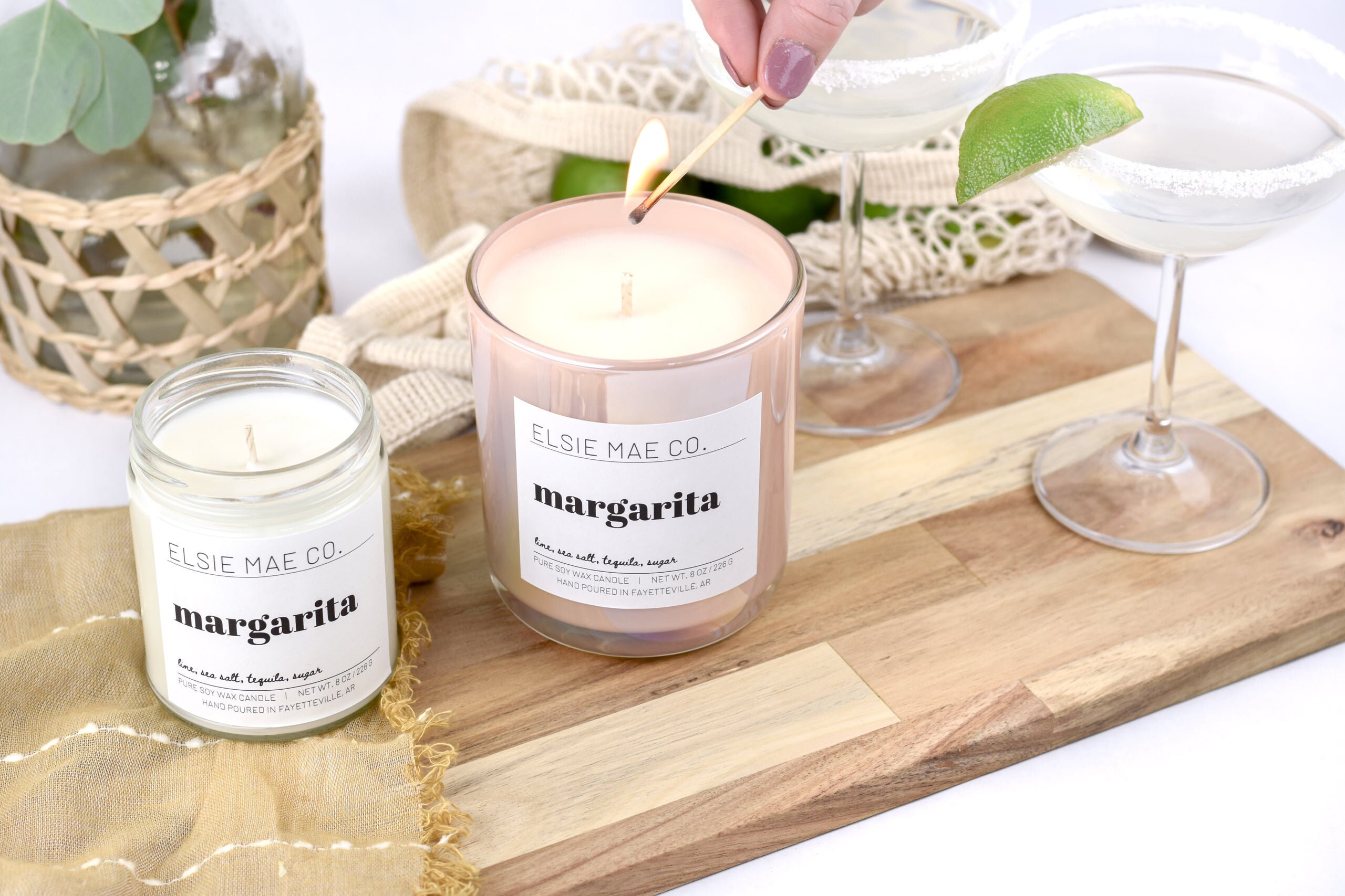 Margarita 8 oz. Candle Lime and Citrus Scented Candle Soy Etsy