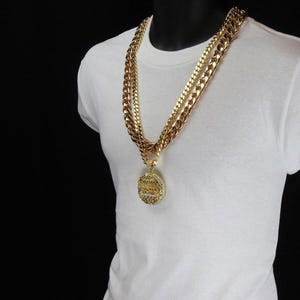 14k Gold Chain + Pendant 30&quot; Cuban Chain