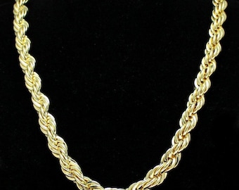 Chaîne corde en or 14 carats, 10 mm (24 po.)