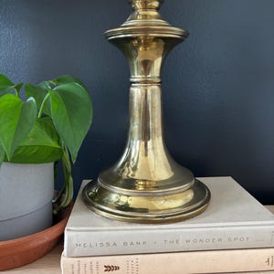 Vintage Solid Brass Candlestick Holder. Thick. Big.