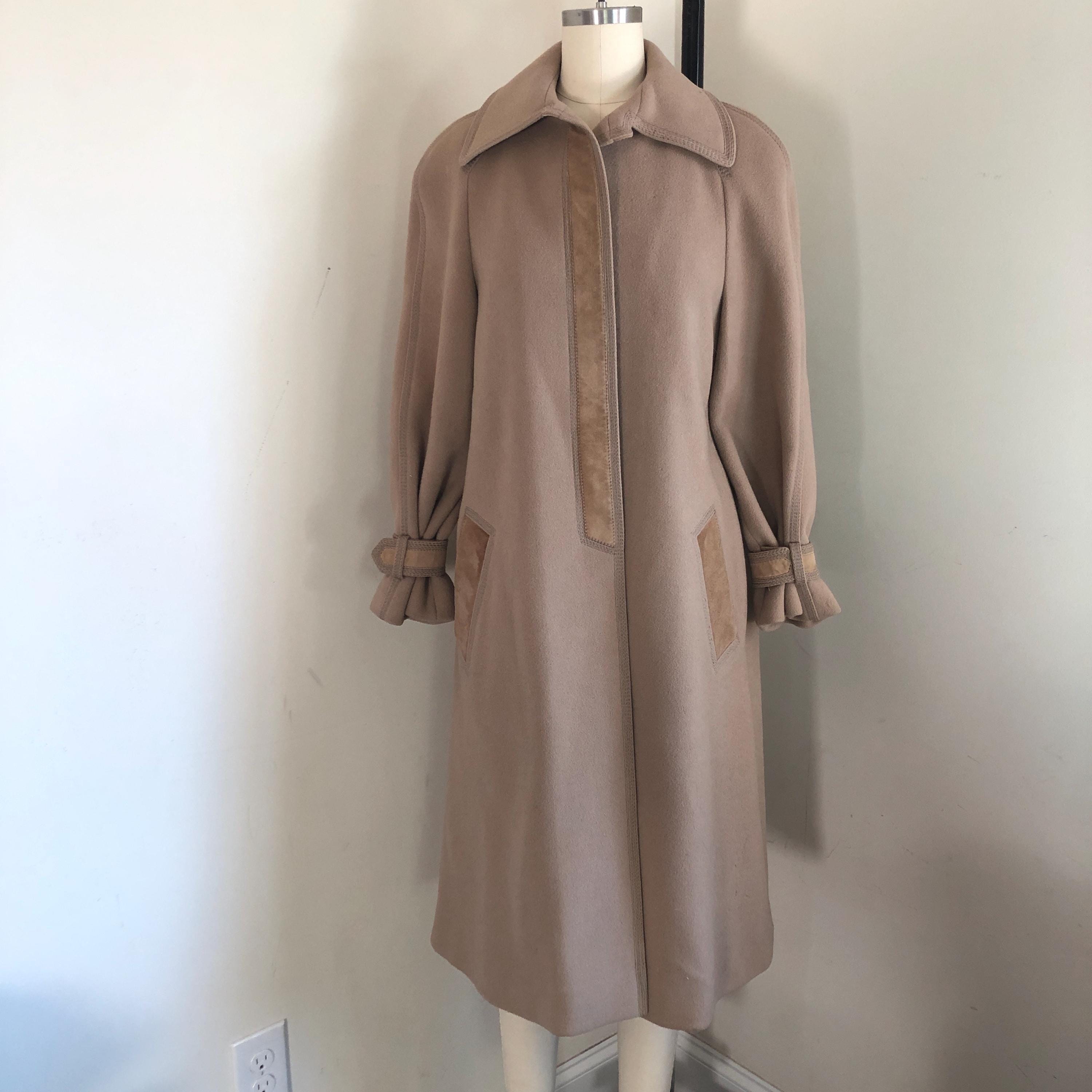 ジャケット・アウター louis feraud super long coat sullen Vintage 1950s Louis Feraud Wool Trench Coat. Women's Fashion