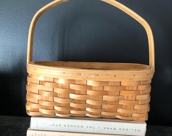 Handcrafted Rectangle Salt & Pepper Holder Basket with Handle