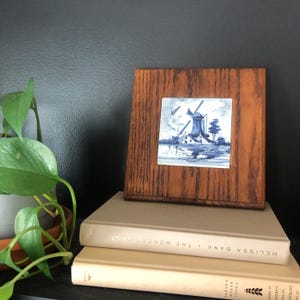 Vintage Holland Painted Tile Framed.