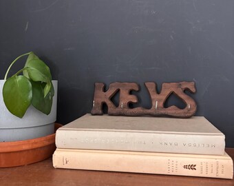 Mid Century Wooden Key Holder Keys Cottagecore Rustic