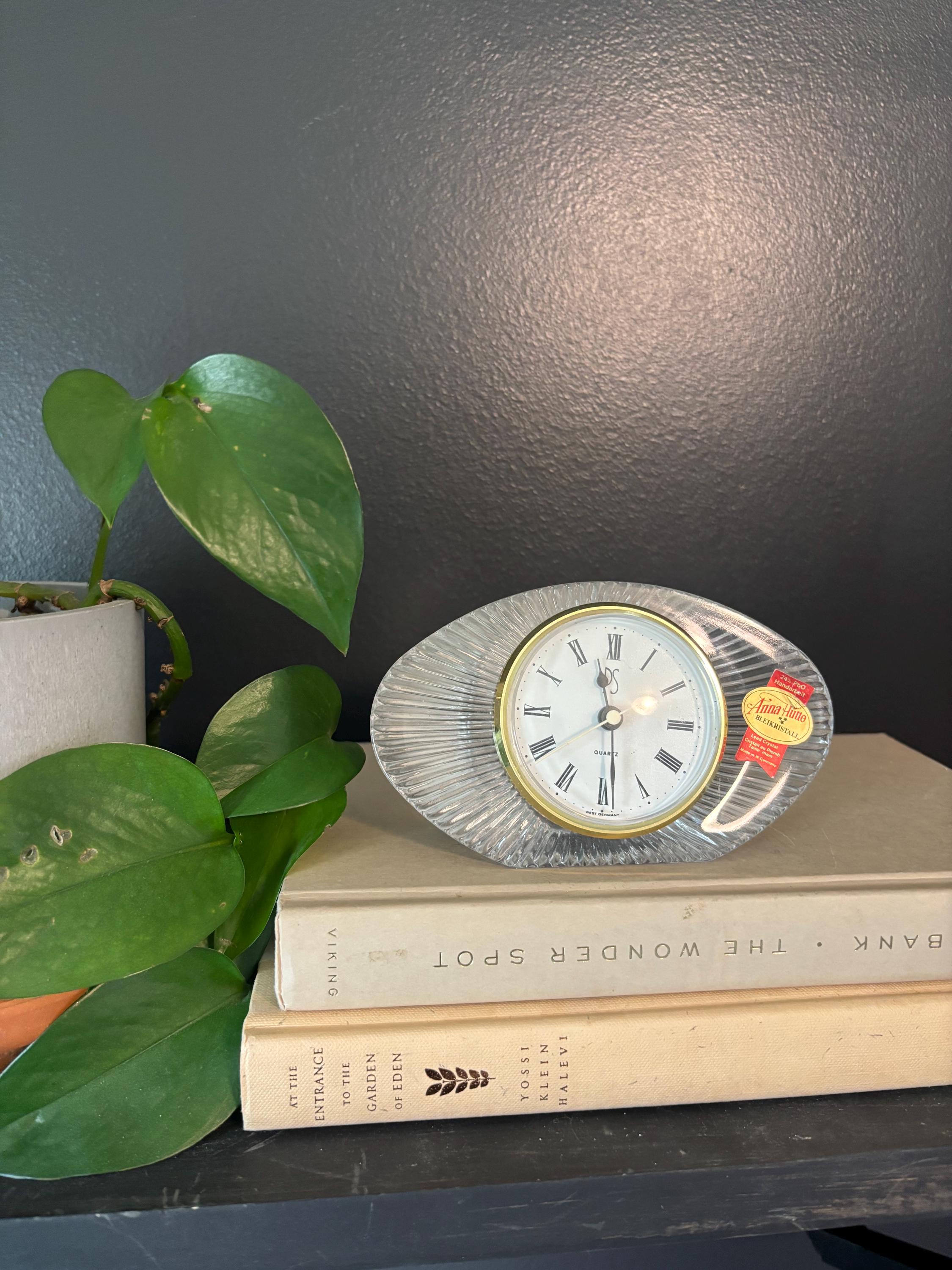 Vintage Anna Hutte Bleikristall Lead Crystal Desk Clock - Etsy