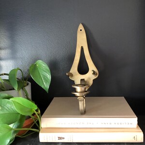 Vintage Solid Brass Sconce: Candlestick Holder