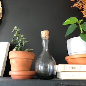 Vintage Glass Cork Top Container