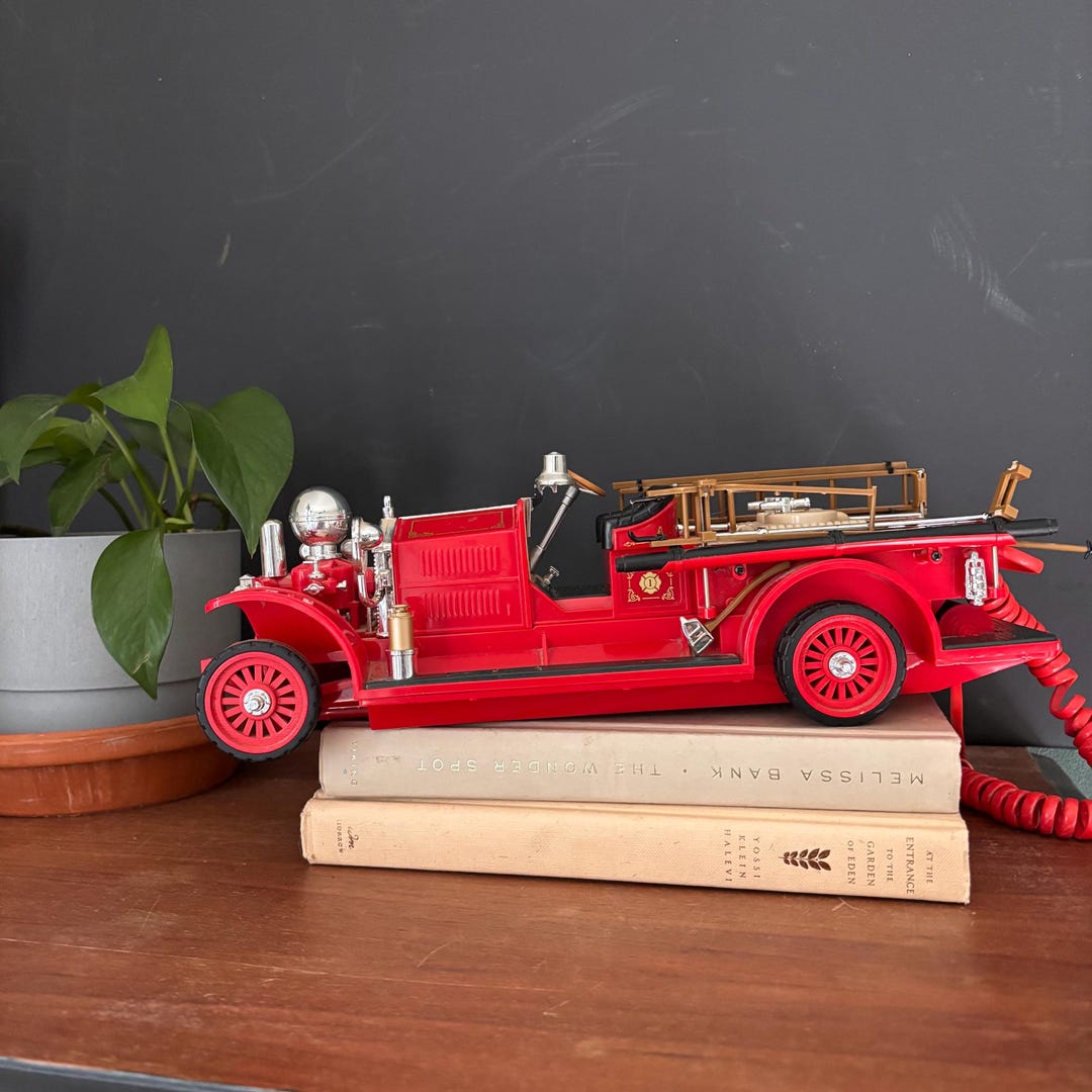 Rare Ahrens Fox Fire Engine Company Firetruck Telephone- Untested