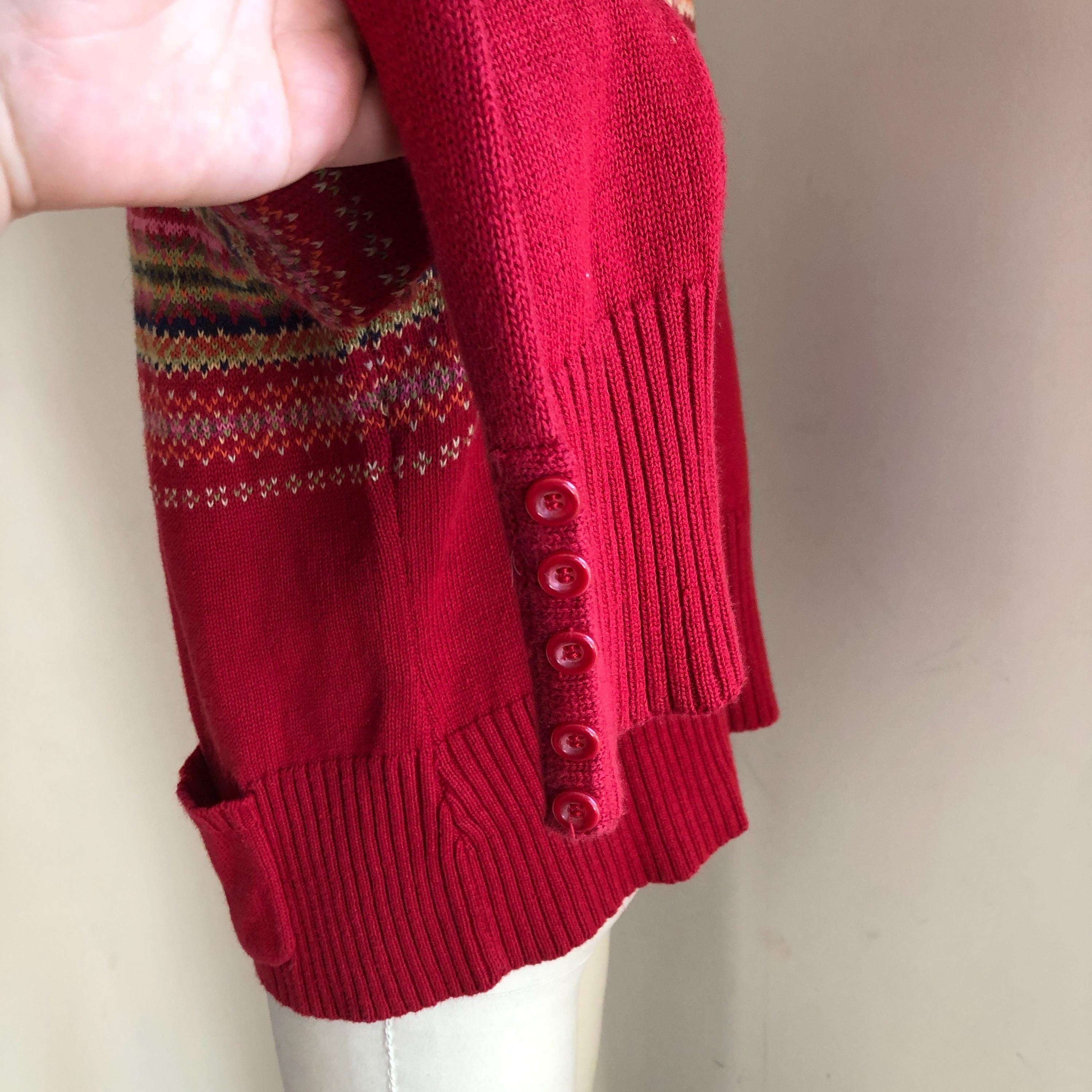 VTG TIARA International Sweater, Button up Front, Front Pockets