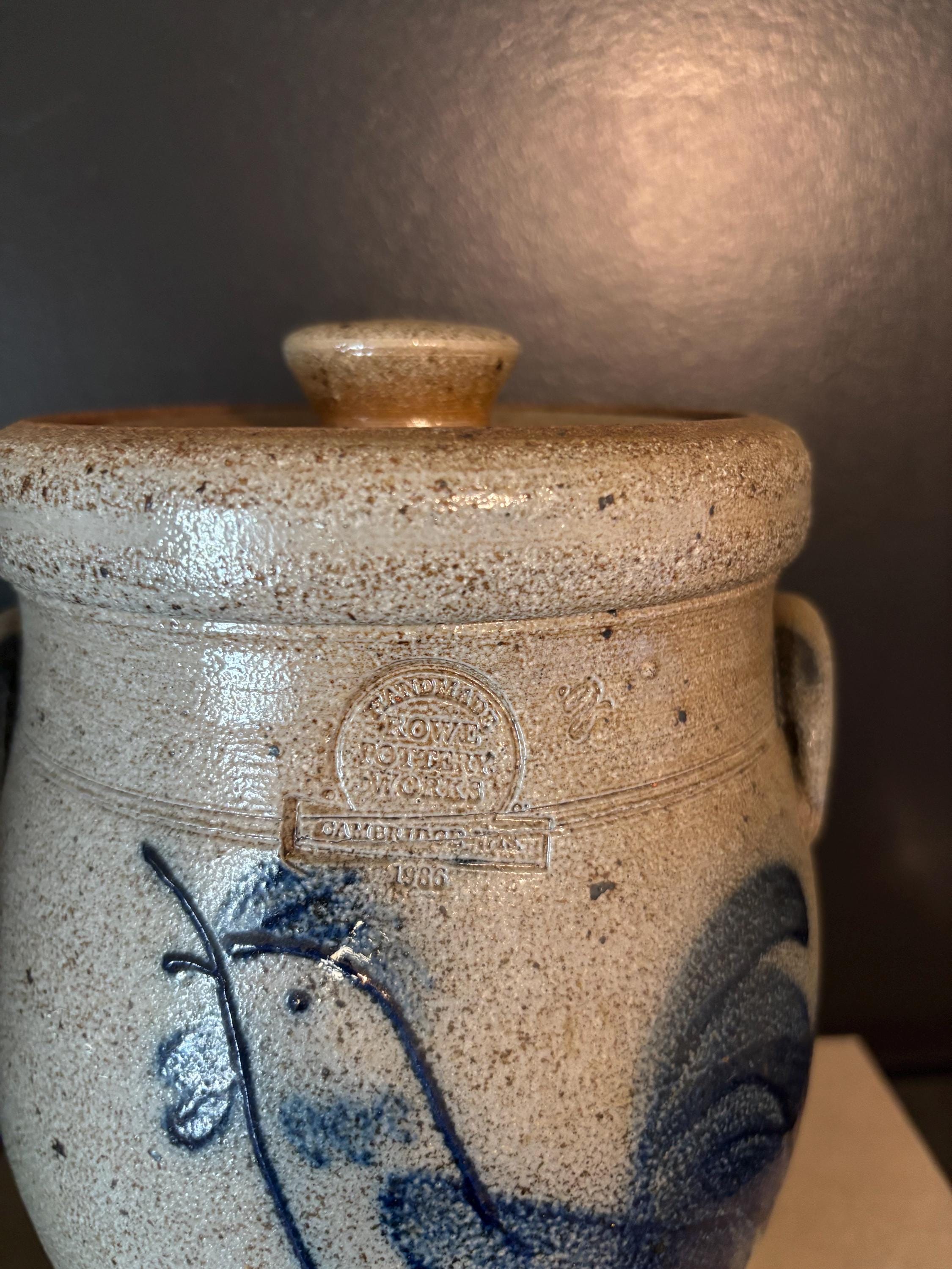 Vintage Huge Rowe Pottery Works Crock Rooster Motif 1986 - Etsy