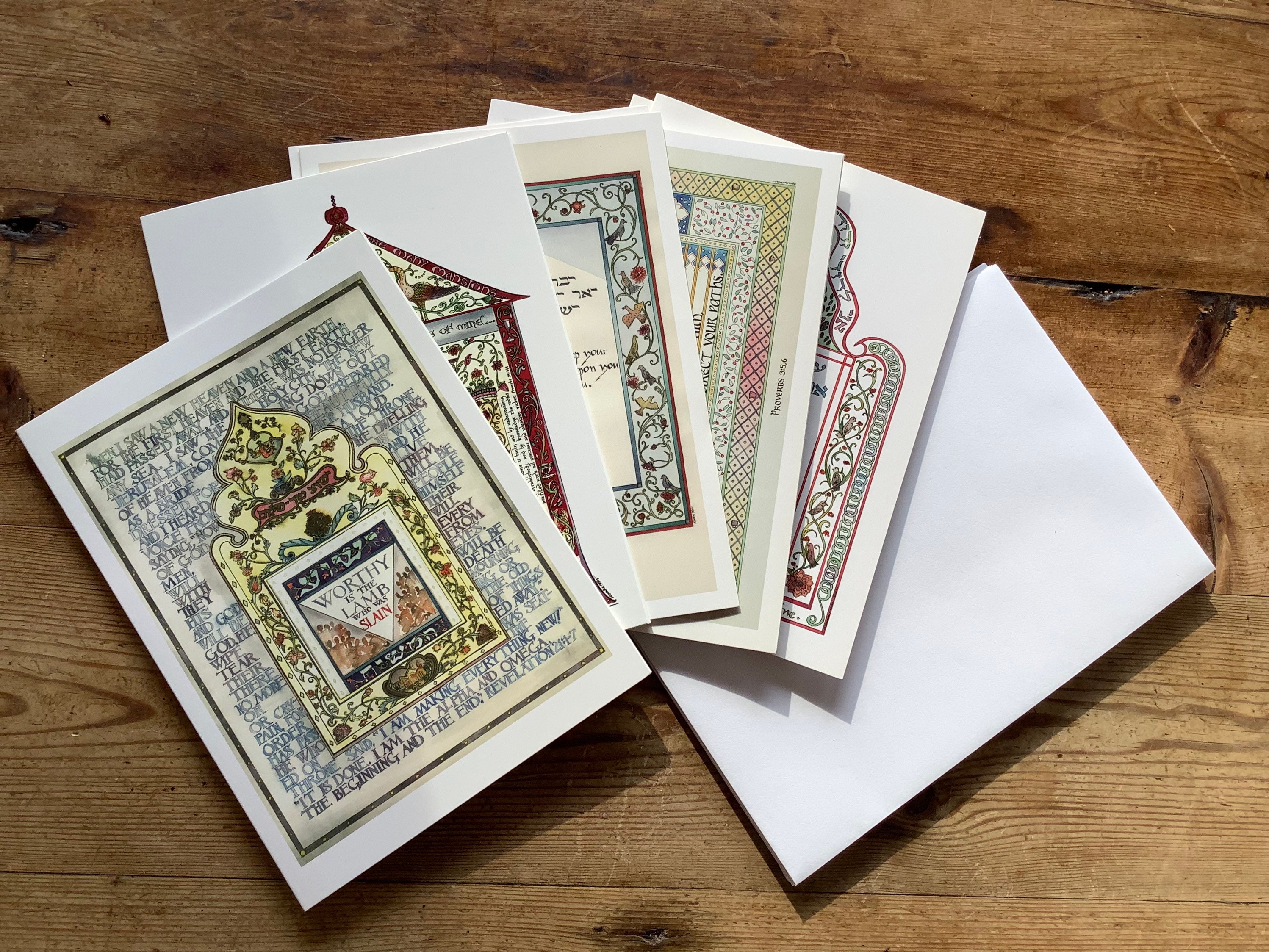 10 Pack Variety Biblical Art Cards - Etsy