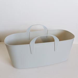 プラスチック製フレキシブルオーバルキャリーストレージショッピング軽量ソフトバスケットハンドル付き多目的