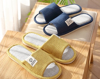 Cotton Linen very Soft & Comfy Low heel Home Indoor Slippers