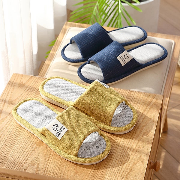 Cotton Linen very Soft & Comfy Low heel Home Indoor Slippers