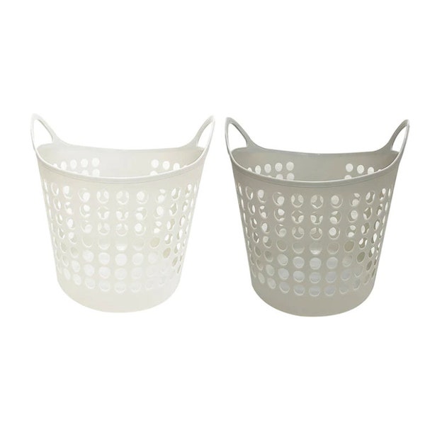 Plastic Flexible Round Laundry Large or Storage Basket Multi Purpose