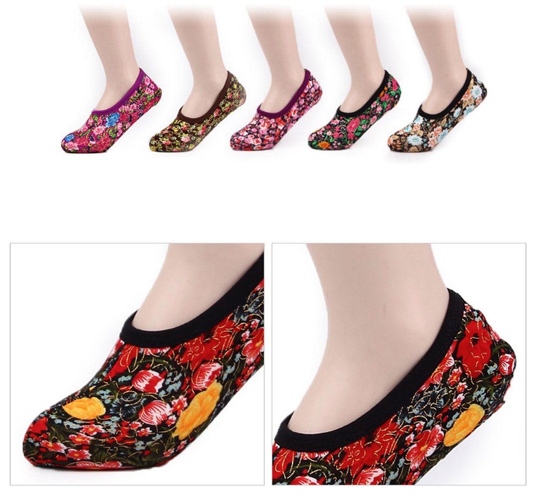 Warm Fleece Korean Buseon Traditional Socks Thick Easy Slip in Indoor ...