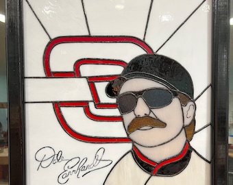 Dale Earnhardt Stained Glass Window