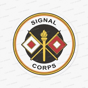 Signal Corps Bold Round Stickers, Indoor/Outdoor