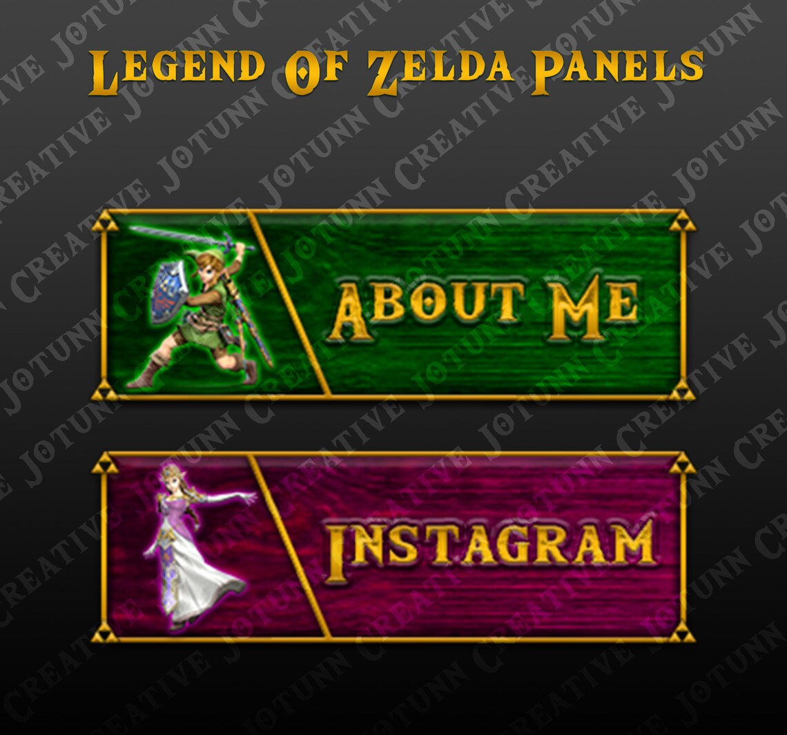15 x Twitch Zelda Panels. 5 x Zelda Overlays. Zelda cam Etsy