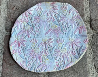 Handbeschilderd dienblad met bloemen