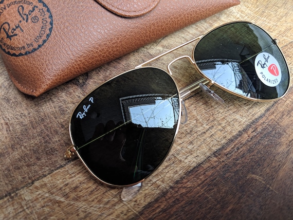 ray ban aviator gold polarized