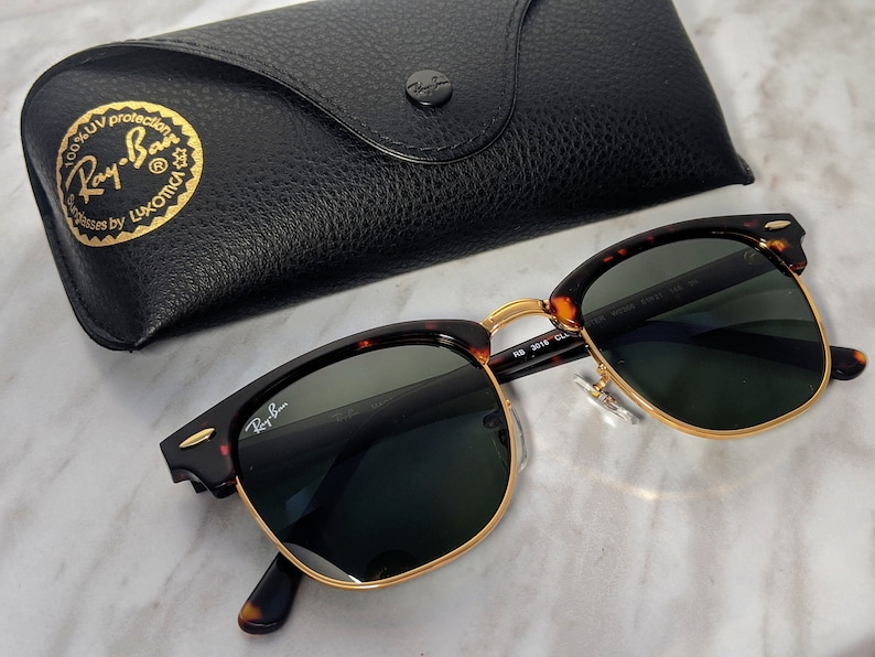 Authentic Ray-ban Clubmaster Sunglasses Tortoise Rb3016 / - Etsy