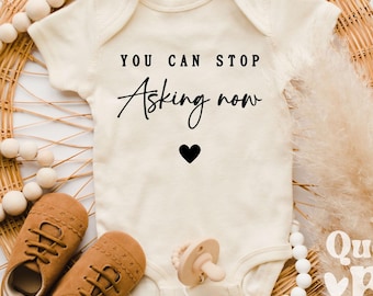 Pregnancy Announcement Bodysuit: You Can Stop Asking Now, Grandparent Reveal