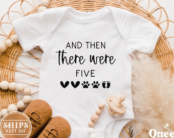 And Then There Were Five Pregnancy Announcement Onesie®