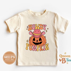 Halloween Kids Shirt - Howdy Pumpkin Toddler Shirt