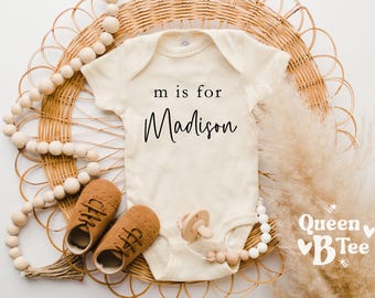 Personalized Baby Name Onesie®: Custom Letter Bodysuit