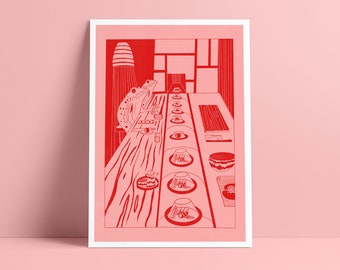 FROG AND SUSHI | A3/A4/A5 Print