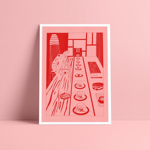 FROG AND SUSHI | A3/A4/A5 Print