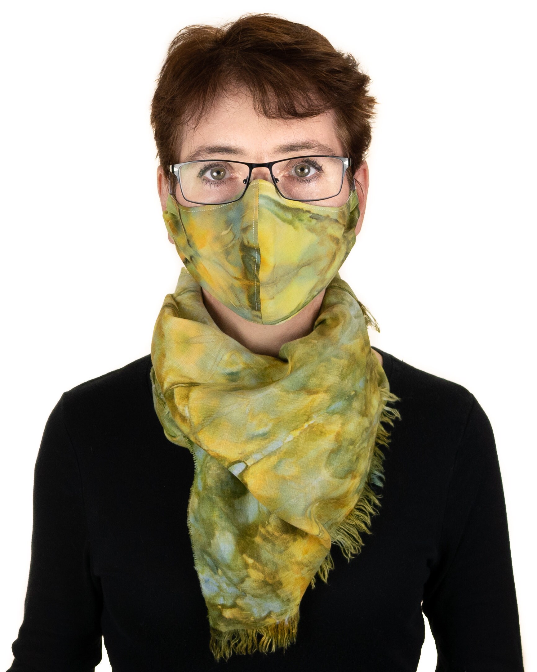 green yellow scarf