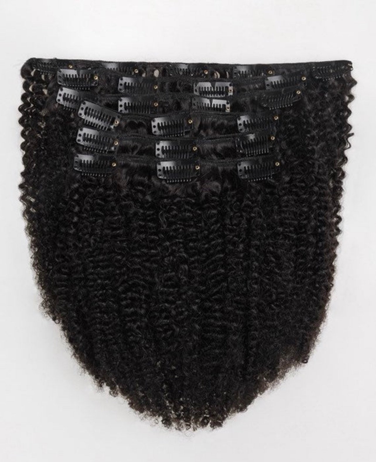 3C/4A Kinky Curly Clip in Human Hair Extensions Brazilian Remy Etsy