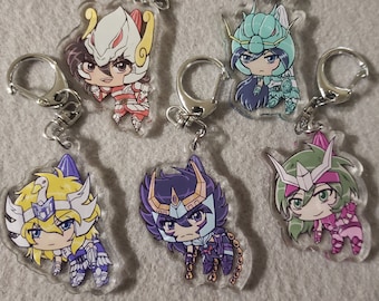 Saint Seiya Knights of the Zodiac Characters 2.0" Acrylic Charms