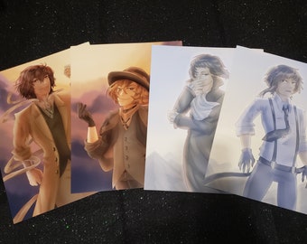 Bungou Stray Dogs 8.5 x 11 Prints Dazai Chuuya Atsushi Akutagawa