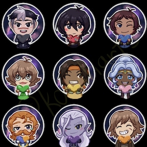May include: Nine colorful cartoon character profile pictures with a white background and a purple glow. Each character is holding a heart in their hands. The characters are all smiling and have different hair colors and styles.