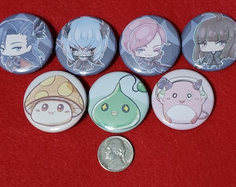 MapleStory 2 MS2 Runeblades, Boss, and Monster 3 1.5" Pinback Buttons