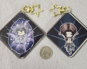 Final Fantasy XV Ardyn and Noctis Ardynoct Acrylic Glitter Double-Sided 3" Keychain