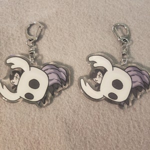 Hollow Knight Knight with Grimmchild 2.5&quot; Double Sided Acrylic Charm with Glitter Option