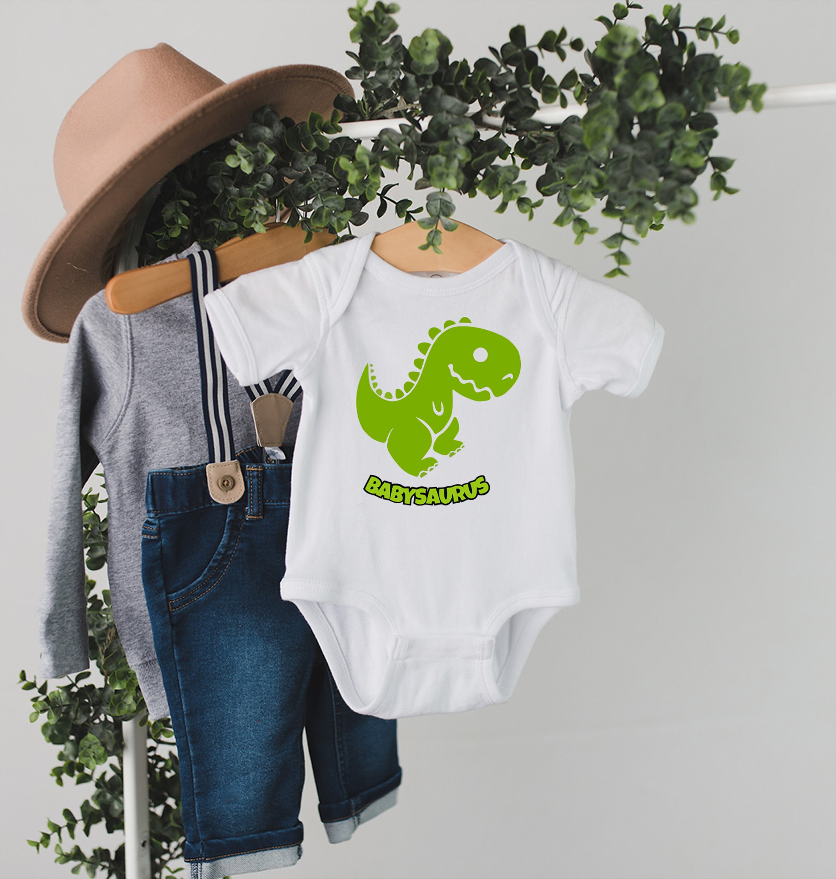 Babysaurus Onesie Cute Dinosaur Baby Onesie Baby Shower Etsy