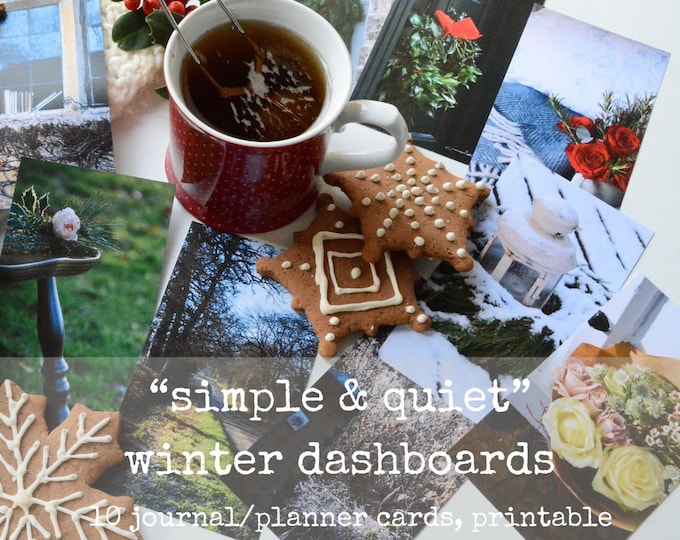 Winter Journal Cards Printable Dashboards, Bullet Style Journal Cozy ...