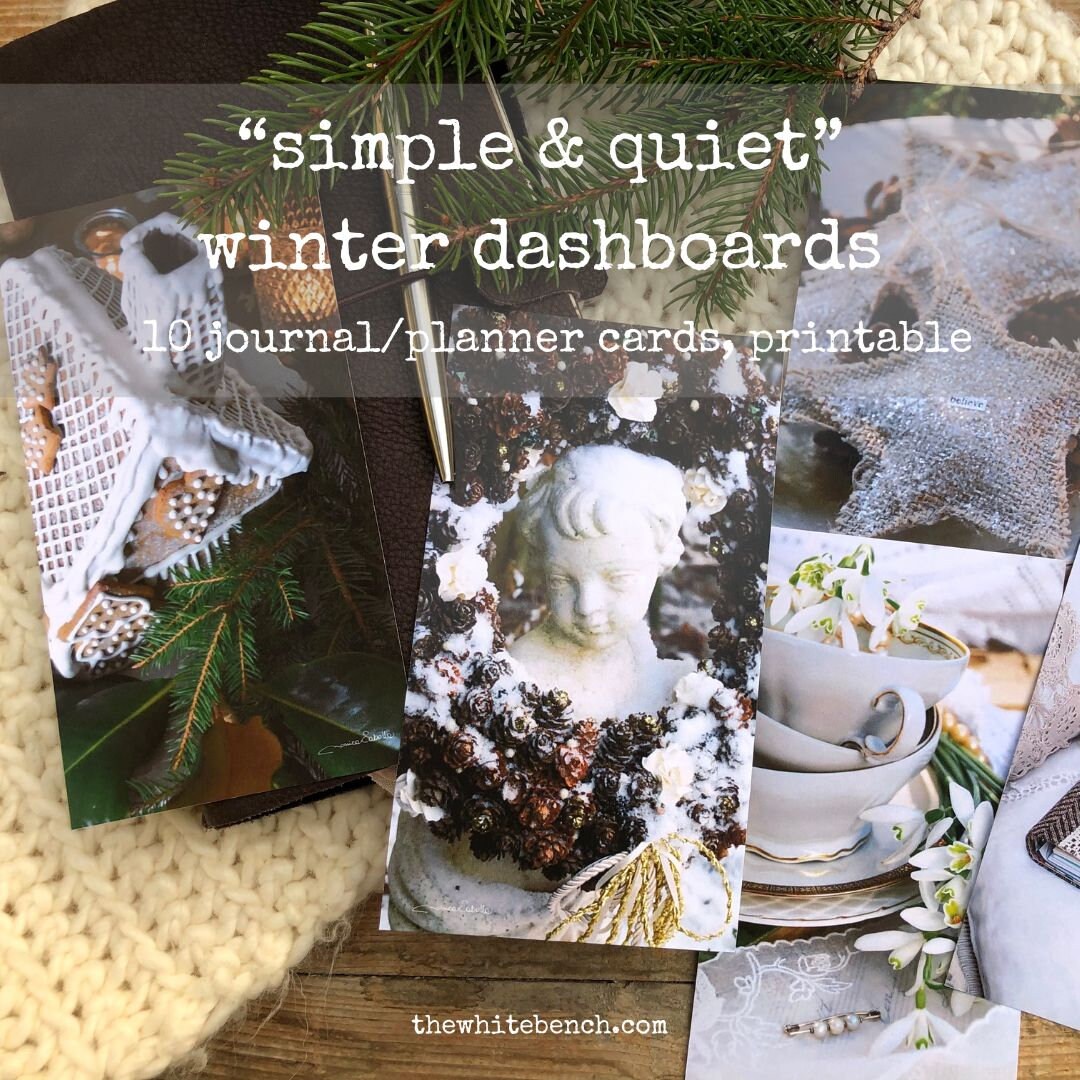 Winter Bullet Style Journal Cards Printable Dashboards, Cozy Planner ...