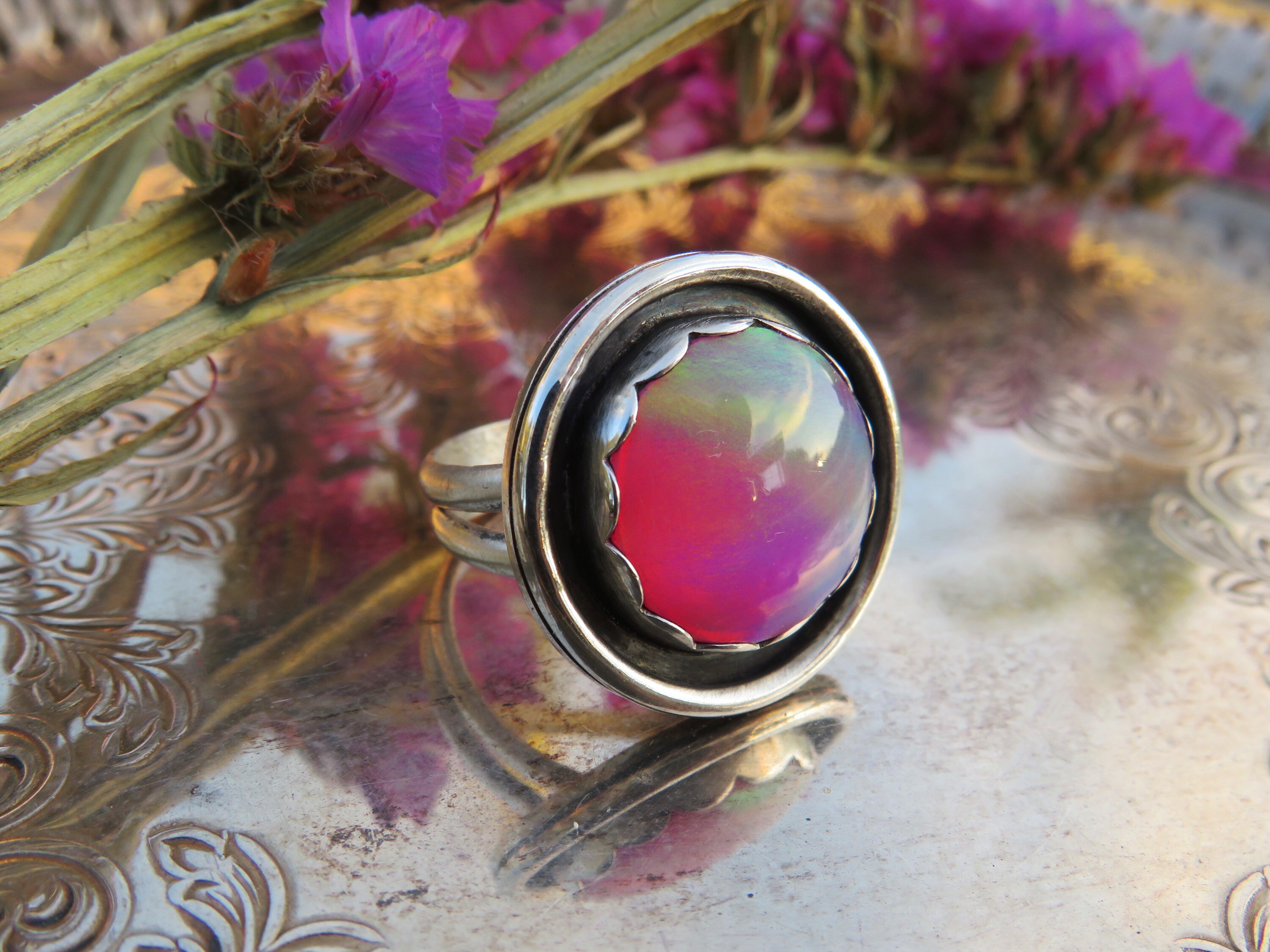 the aurora oval opal engagement ring 6