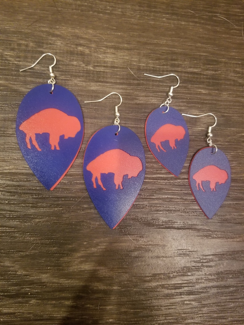Buffalo Bills Earrings - Red & Blue - Bills Mafia Buffalove Football