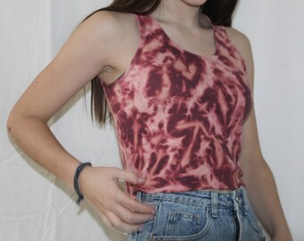 Pink Tie-Dye Crop Top